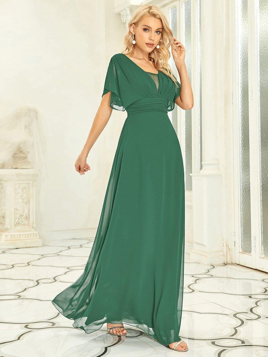 ever AMBRYN|A-Line Empire Waist Chiffon Long Evening Party Dress - Image 20