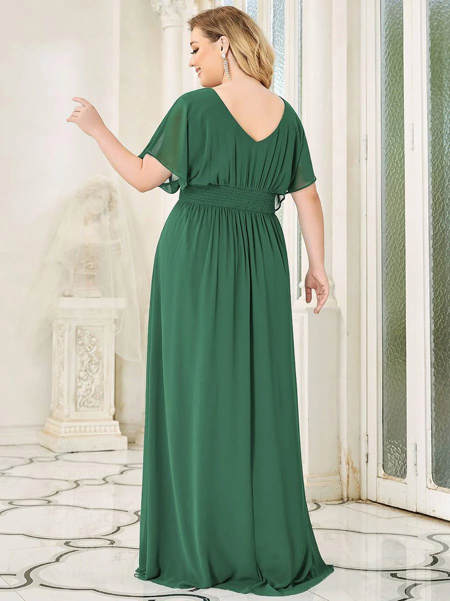 ever AMBRYN|A-Line Empire Waist Chiffon Long Evening Party Dress - Image 23