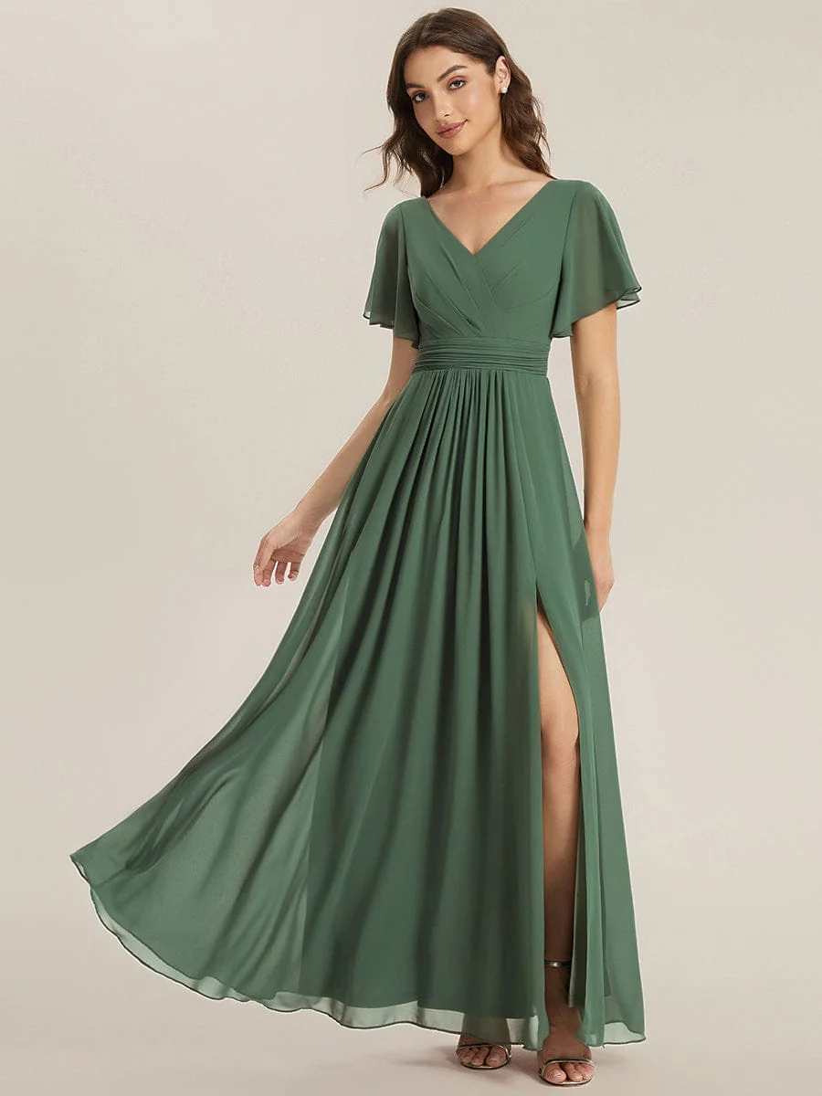 ever JESSLYN|Applique Chiffon Ruffle Sleeve Dress - Image 6