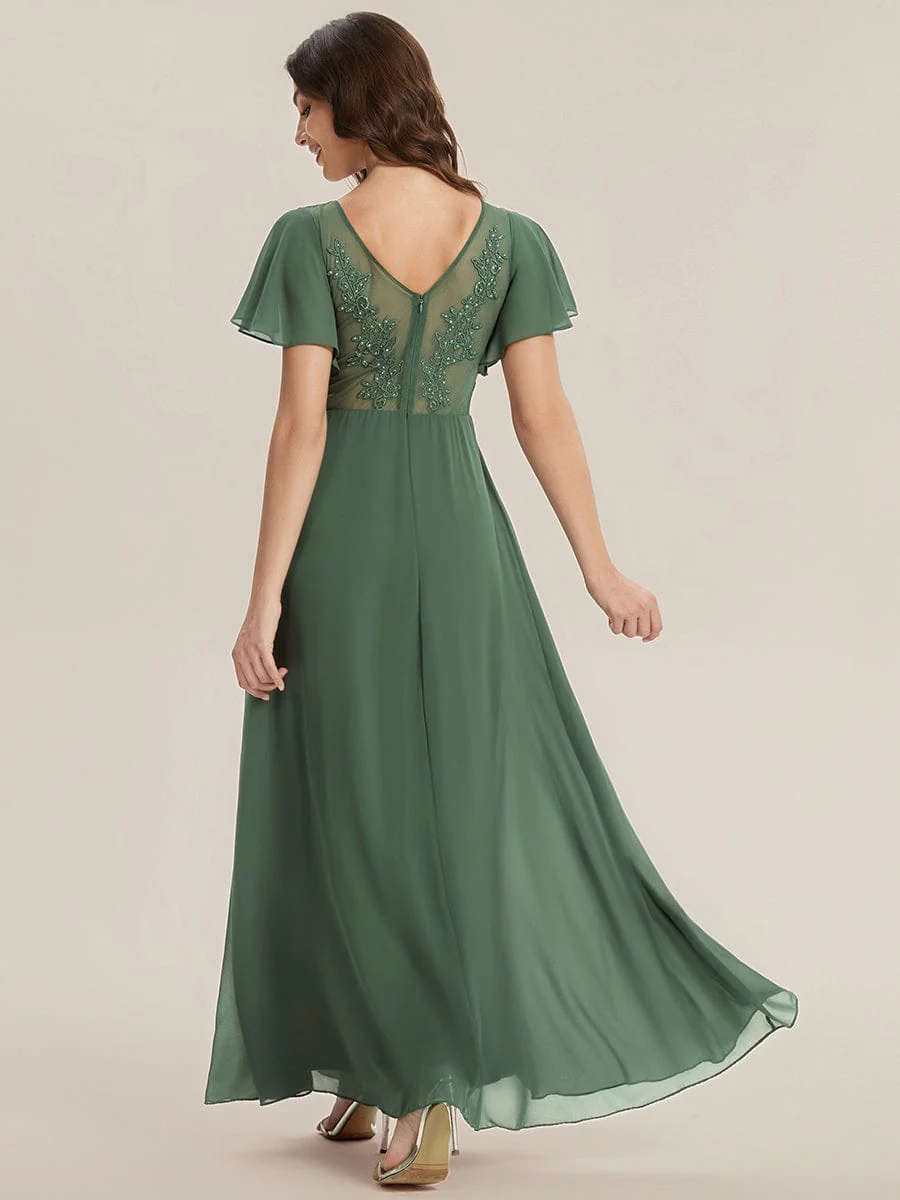 ever JESSLYN|Applique Chiffon Ruffle Sleeve Dress - Image 7