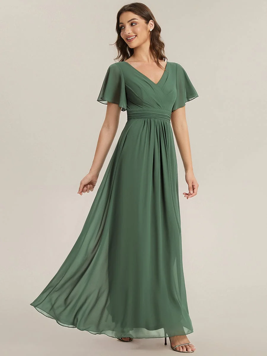 ever JESSLYN|Applique Chiffon Ruffle Sleeve Dress - Image 8