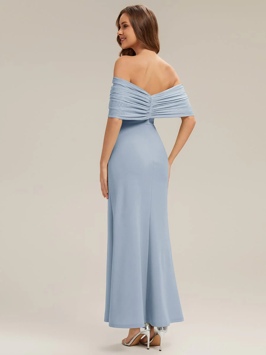 Bow Knit Drop Shoulder Sleeve Dress - Image 5