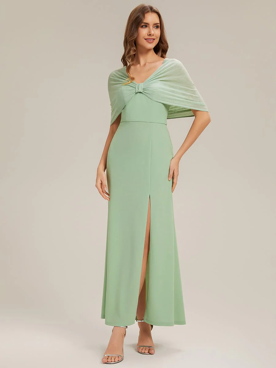 Bow Knit Drop Shoulder Sleeve Dress - Image 6