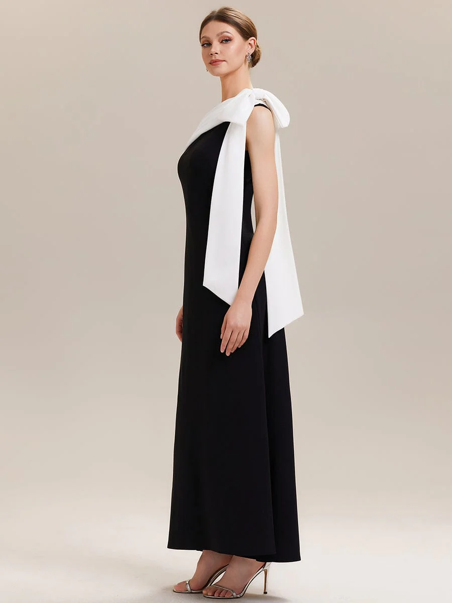 ever NOIR|Bow Knit Sleeveless Dress - Image 21