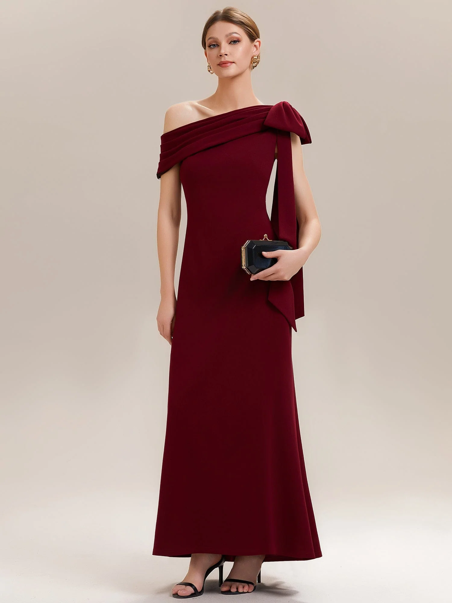 ever NOIR|Bow Knit Sleeveless Dress - Image 6