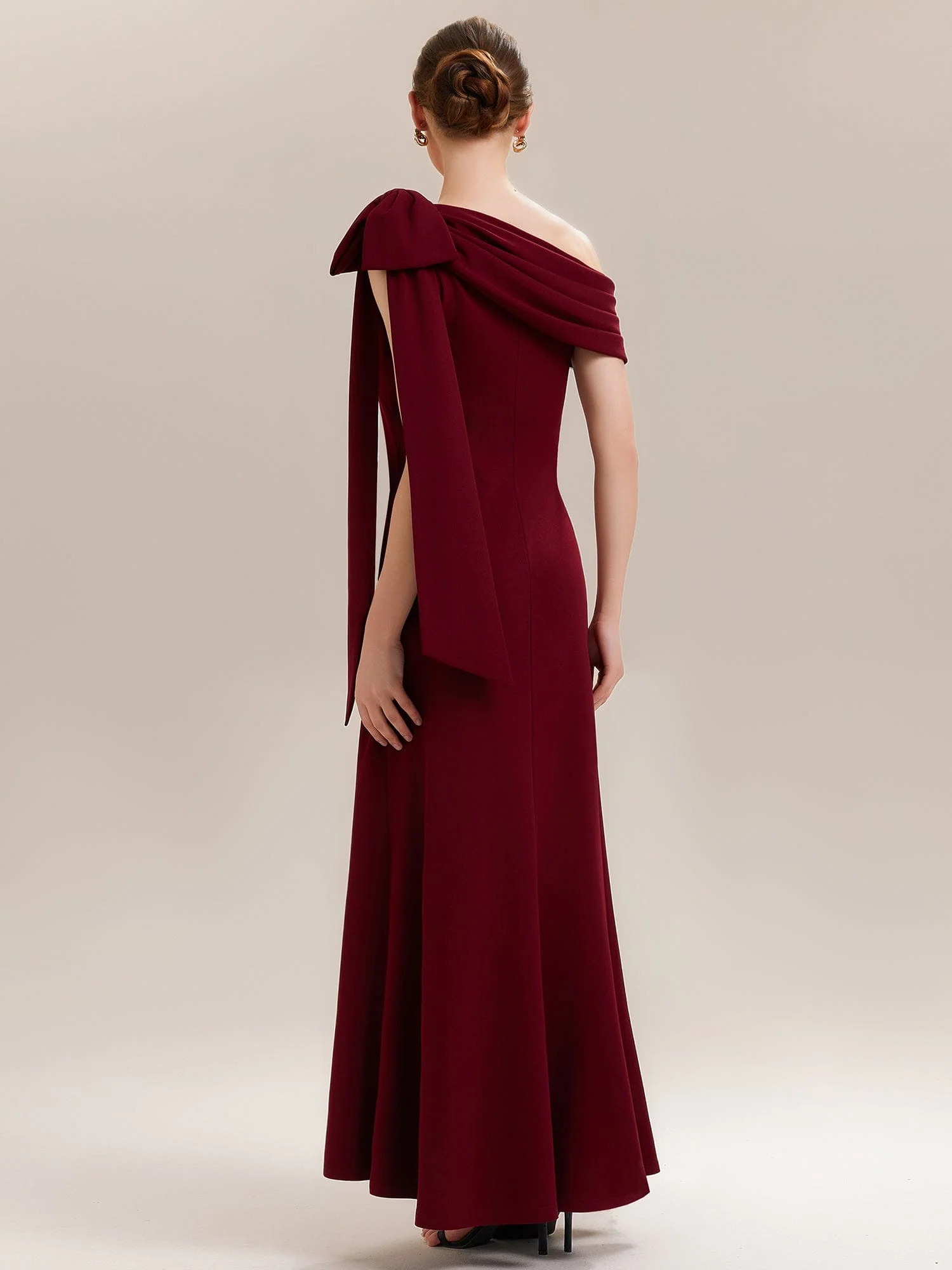 ever NOIR|Bow Knit Sleeveless Dress - Image 7