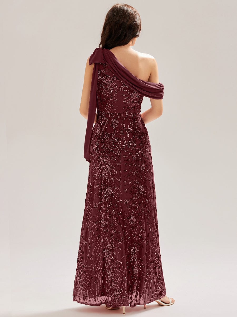 ever BELLAMY|Bow Sequin One Shoulder Evening Dress - Image 19