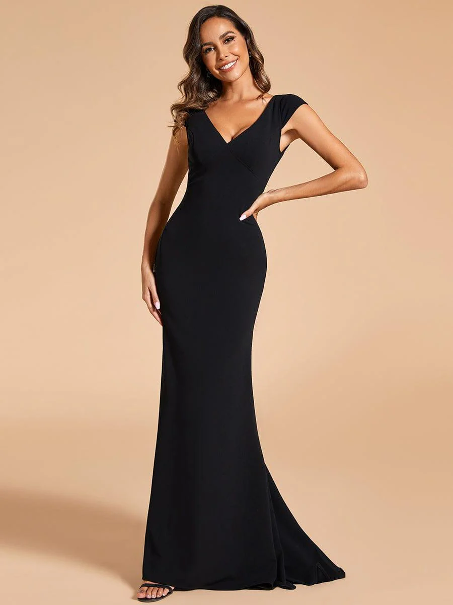 Cap Sleeve V-Neckline Lace Backless Wedding Dress - Image 10