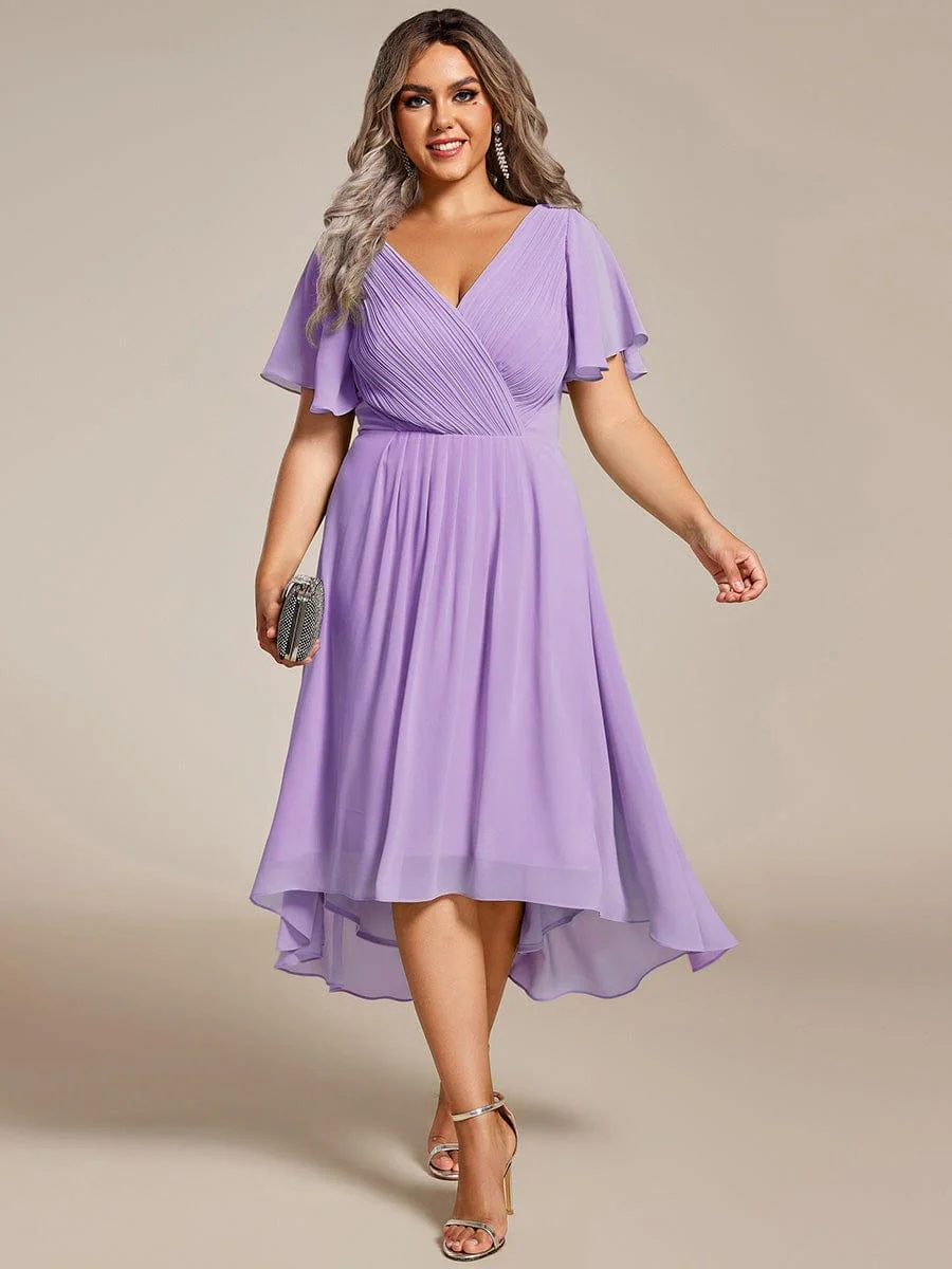 ever FAYE|Chic V Neck High-Low Evening Dress - Image 108