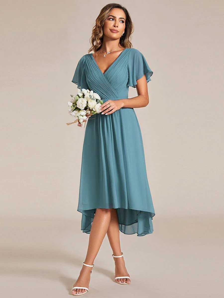 ever FAYE|Chic V Neck High-Low Evening Dress - Image 114