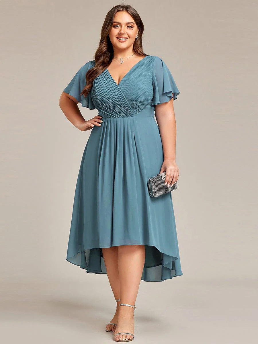 ever FAYE|Chic V Neck High-Low Evening Dress - Image 116