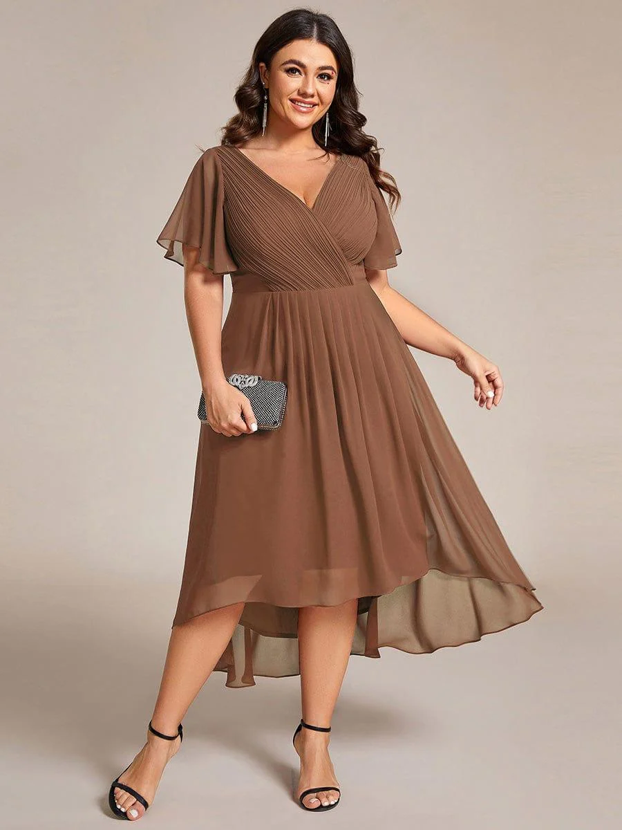 ever FAYE|Chic V Neck High-Low Evening Dress - Image 140