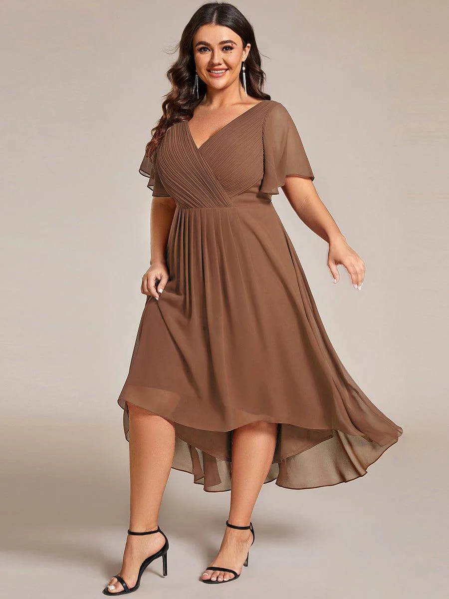 ever FAYE|Chic V Neck High-Low Evening Dress - Image 142