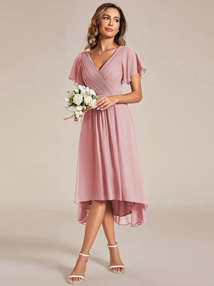 ever FAYE|Chic V Neck High-Low Evening Dress - Image 147