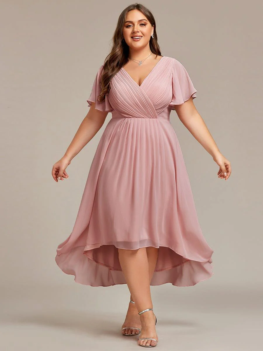 ever FAYE|Chic V Neck High-Low Evening Dress - Image 150