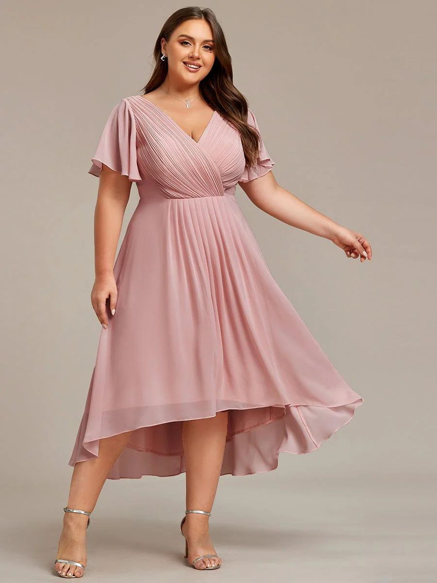 ever FAYE|Chic V Neck High-Low Evening Dress - Image 153
