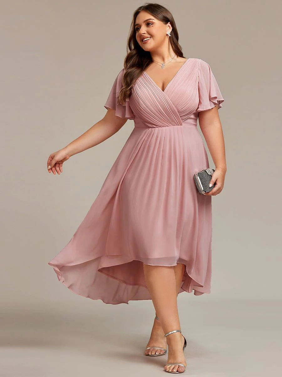 ever FAYE|Chic V Neck High-Low Evening Dress - Image 154