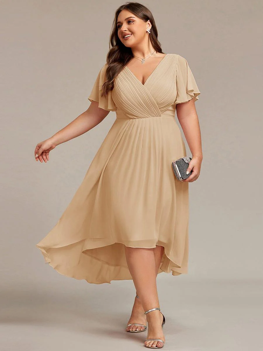 ever FAYE|Chic V Neck High-Low Evening Dress - Image 164