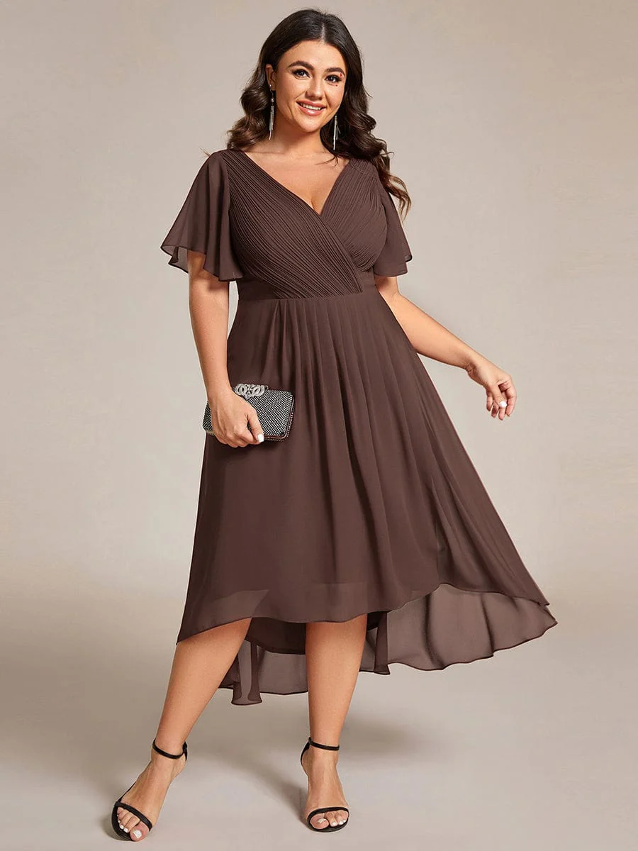 ever FAYE|Chic V Neck High-Low Evening Dress - Image 170