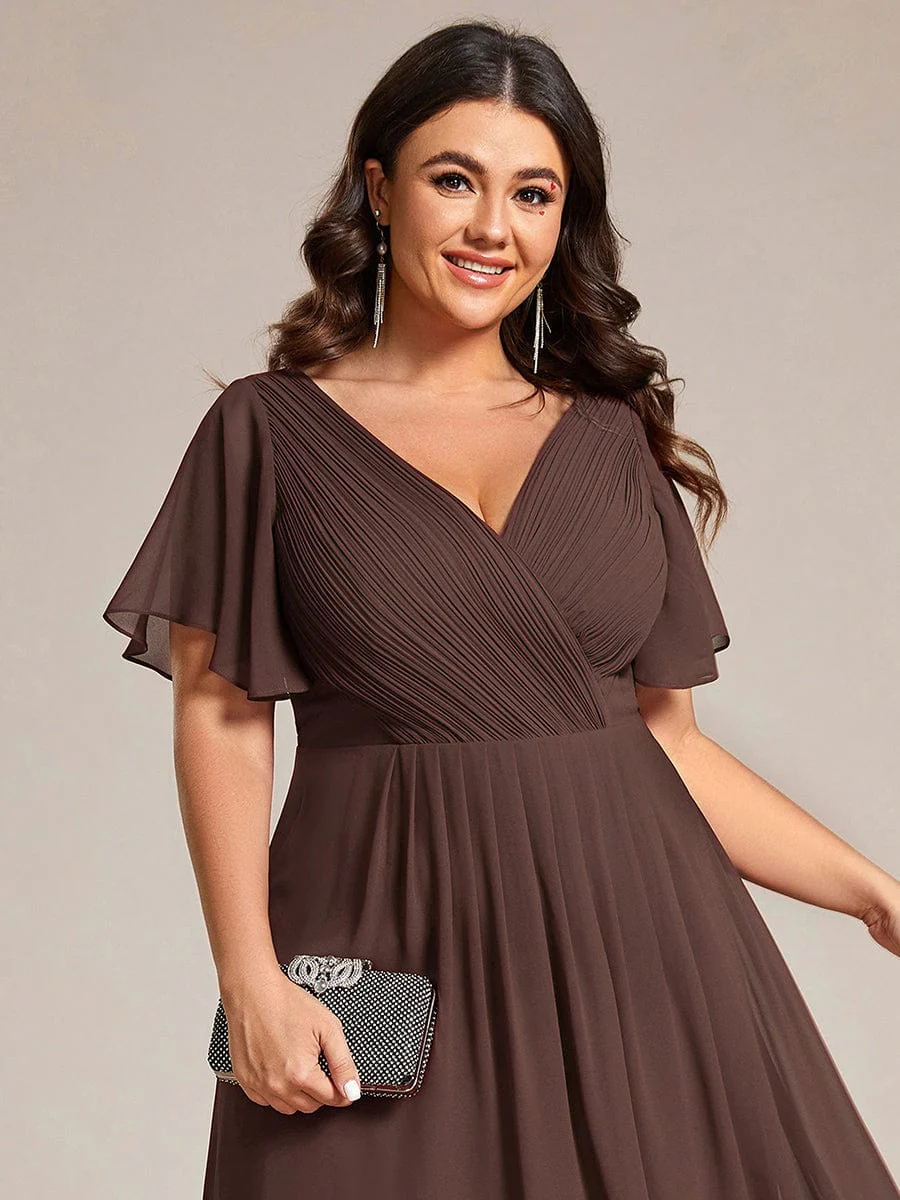 ever FAYE|Chic V Neck High-Low Evening Dress - Image 172