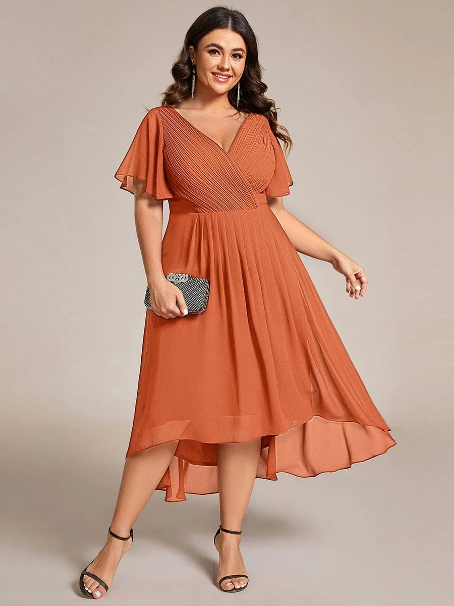 ever FAYE|Chic V Neck High-Low Evening Dress - Image 176