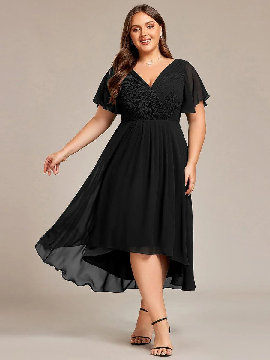 ever FAYE|Chic V Neck High-Low Evening Dress - Image 29