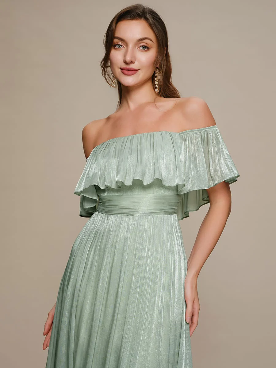 Sea-island Filament Fabircs Drop Shoulder Sleeve A-Line Dress - Image 3