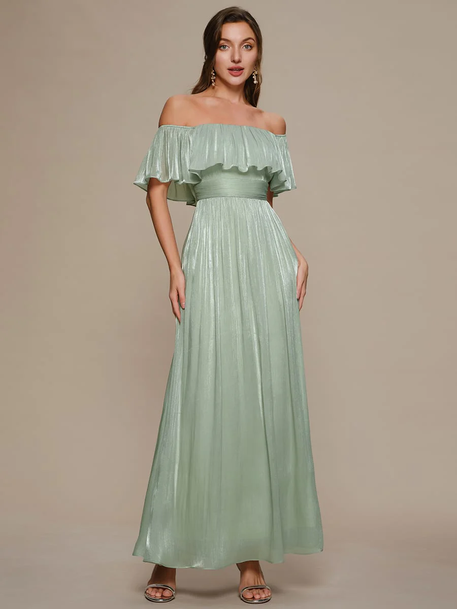 Sea-island Filament Fabircs Drop Shoulder Sleeve A-Line Dress - Image 5