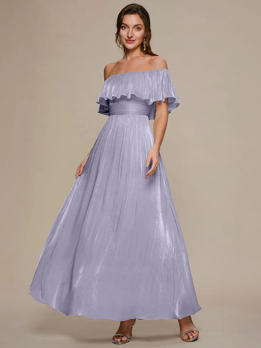 Sea-island Filament Fabircs Drop Shoulder Sleeve A-Line Dress - Image 6