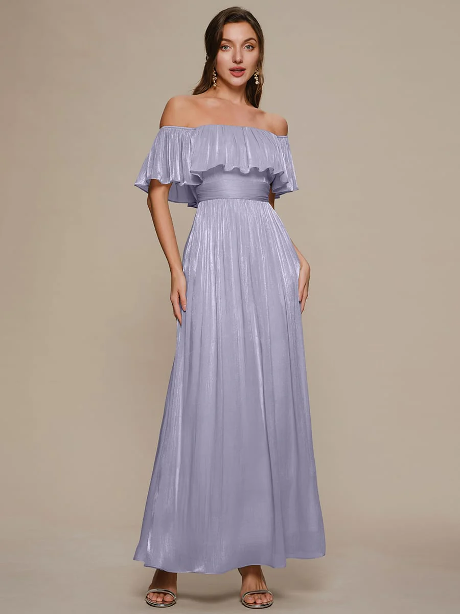 Sea-island Filament Fabircs Drop Shoulder Sleeve A-Line Dress - Image 9