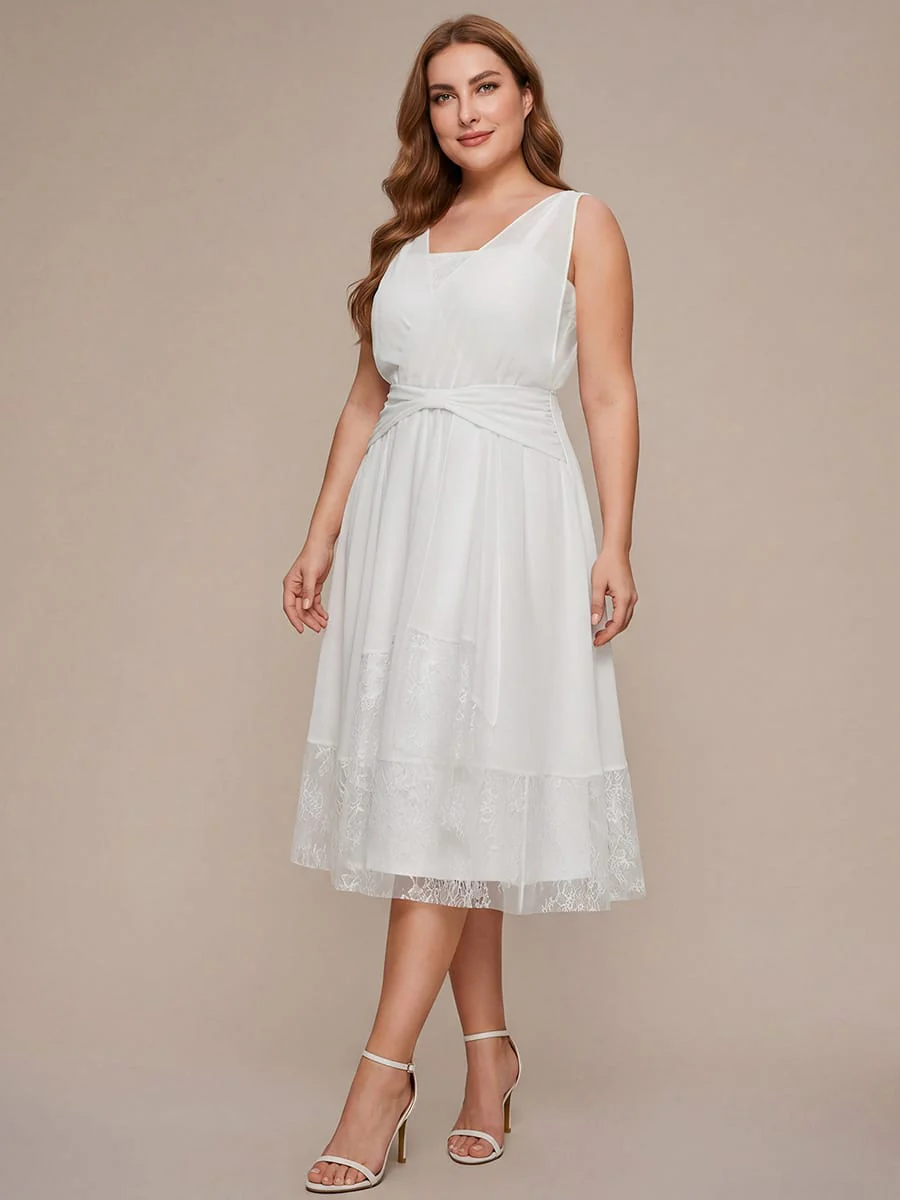 Chiffon Sleeveless A-line Dress - Image 13