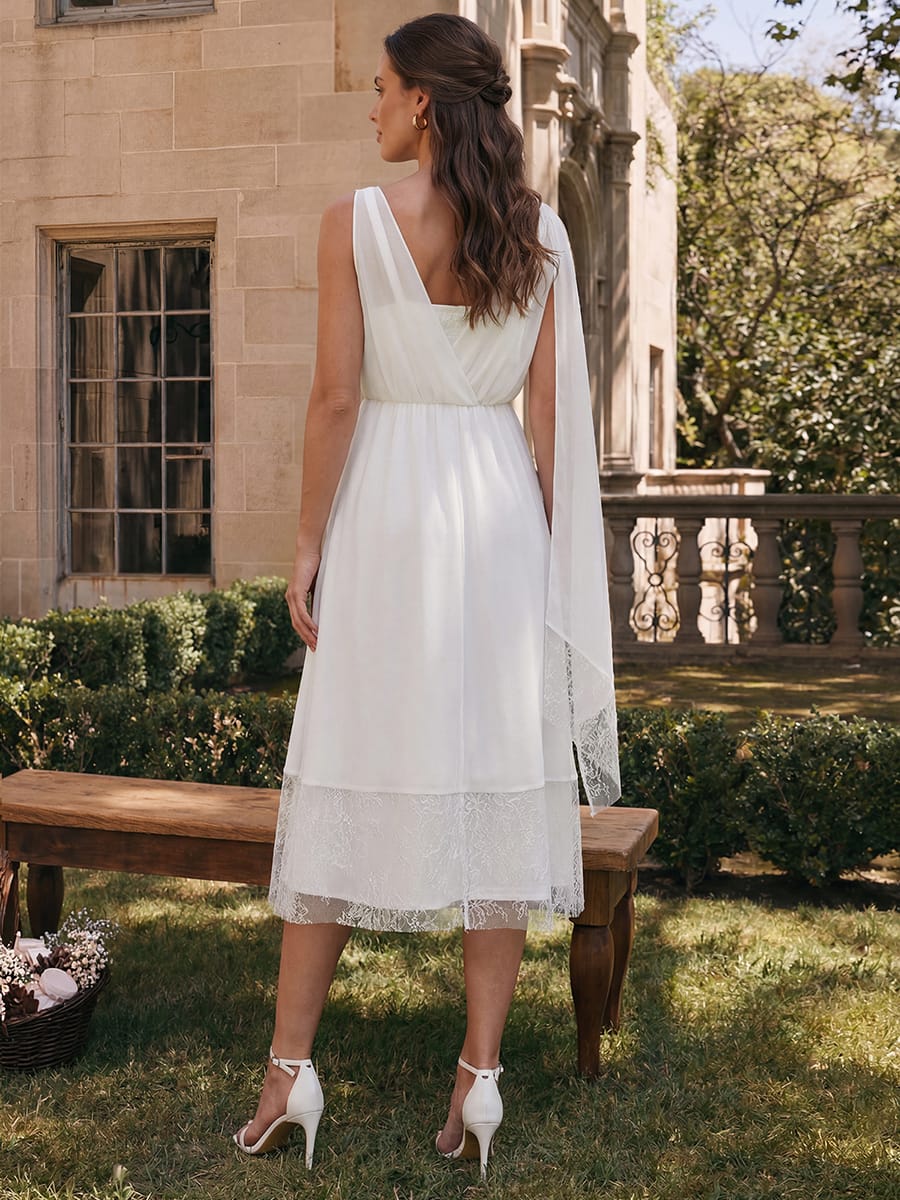 Chiffon Sleeveless A-line Dress - Image 4