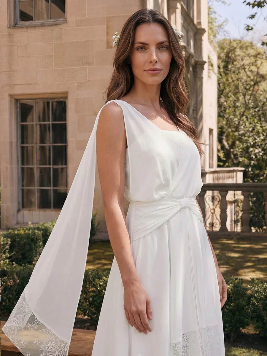 Chiffon Sleeveless A-line Dress - Image 5