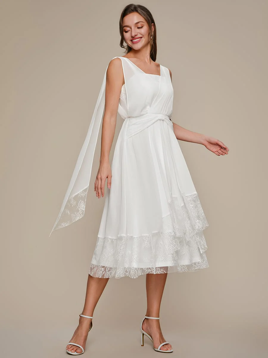 Chiffon Sleeveless A-line Dress - Image 7