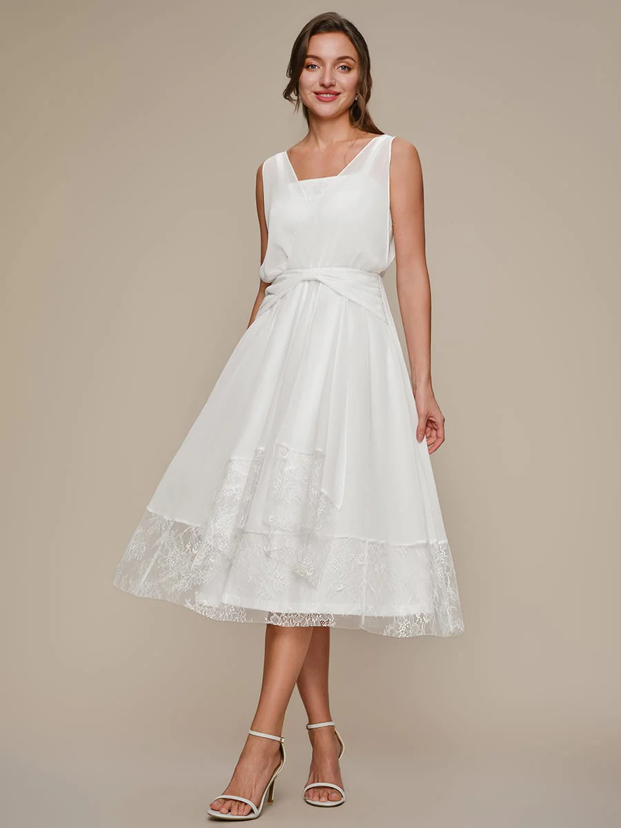 Chiffon Sleeveless A-line Dress - Image 8