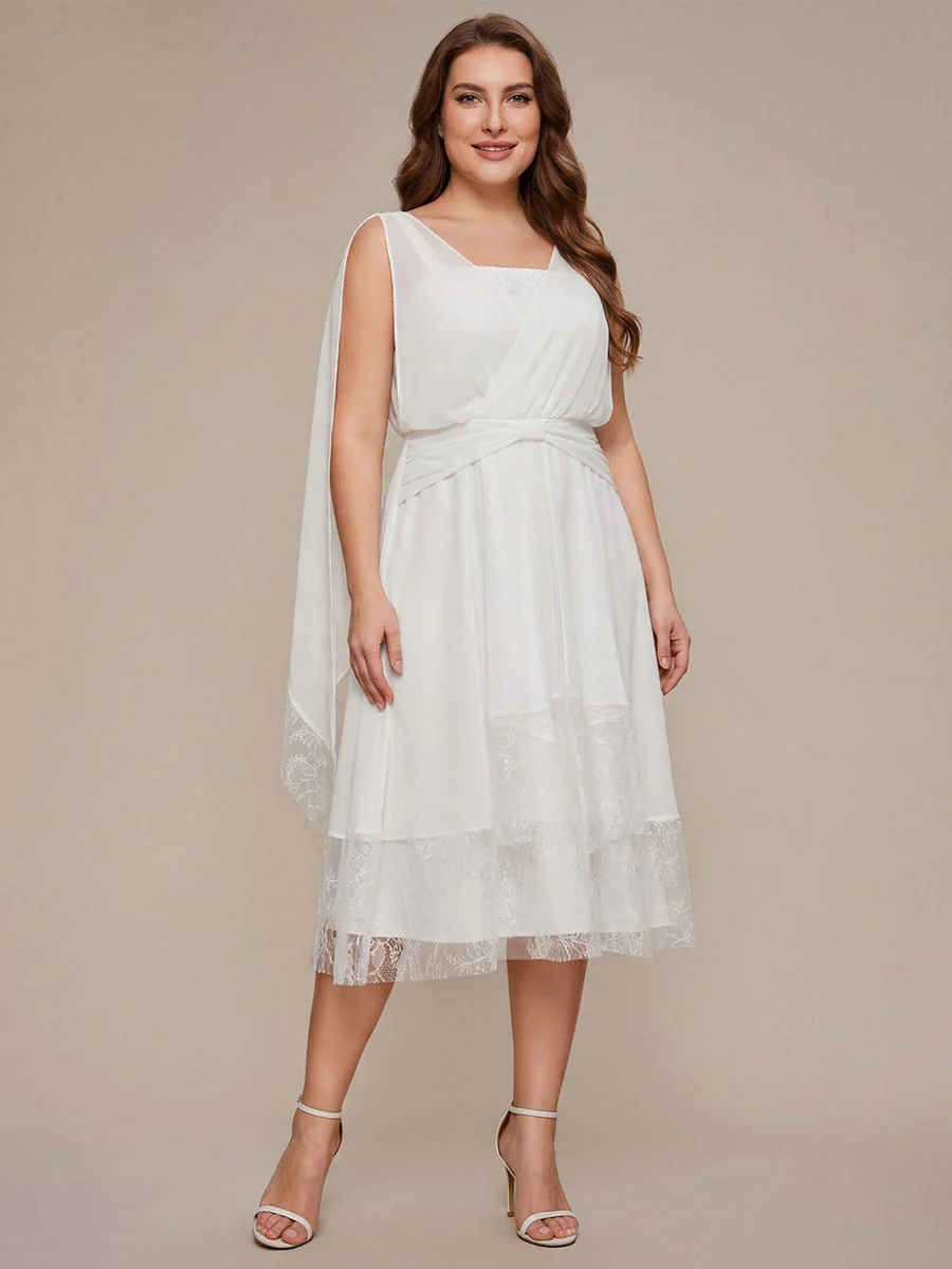 Chiffon Sleeveless A-line Dress - Image 9