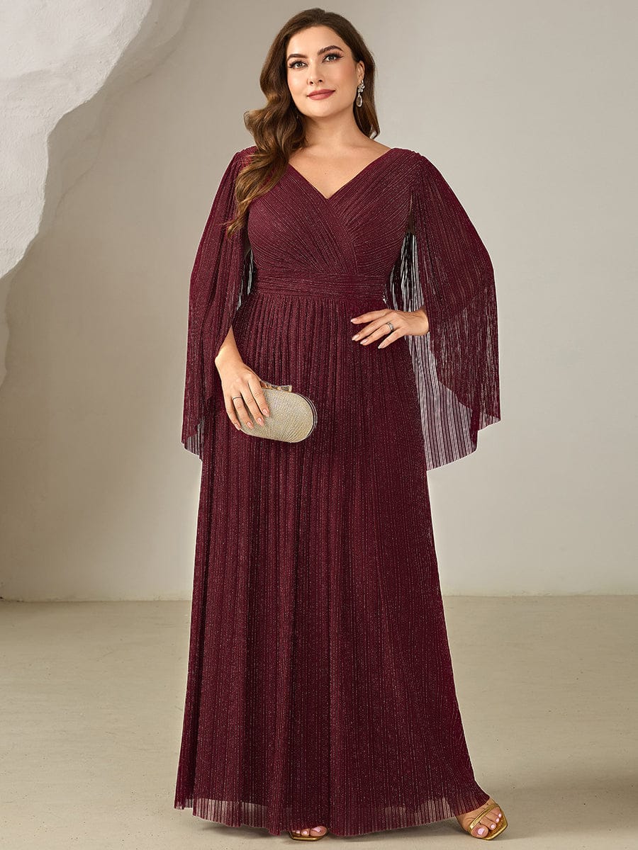 ever ISLA|Deep V-Neck Batwing Sleeve Maxi Dress - Image 6