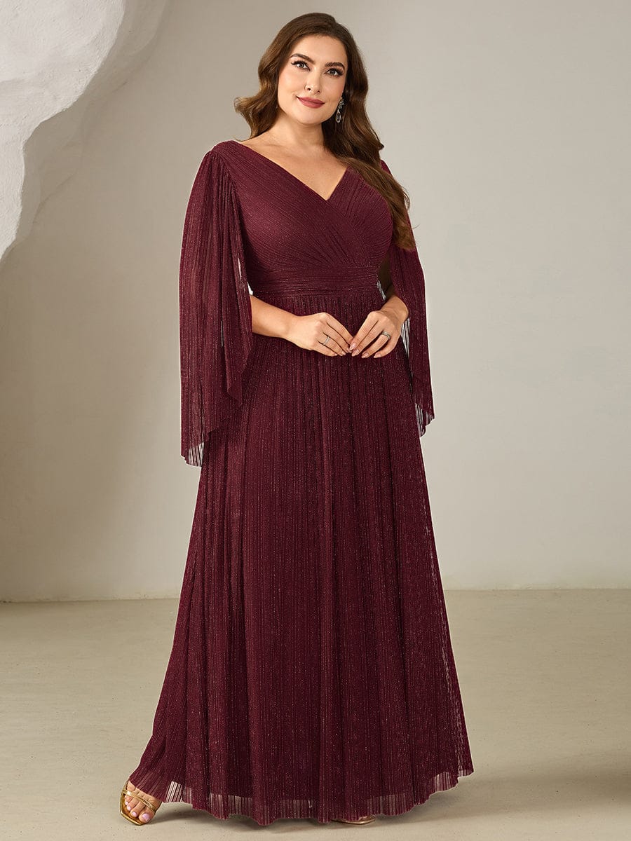ever ISLA|Deep V-Neck Batwing Sleeve Maxi Dress - Image 9