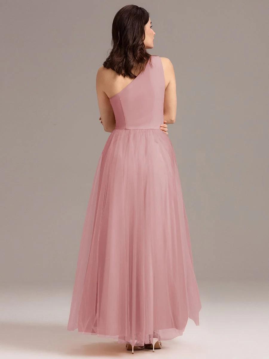 ever ARCADIA|Designer A-line One Shoulder Maxi Tulle Evening Dress - Image 27
