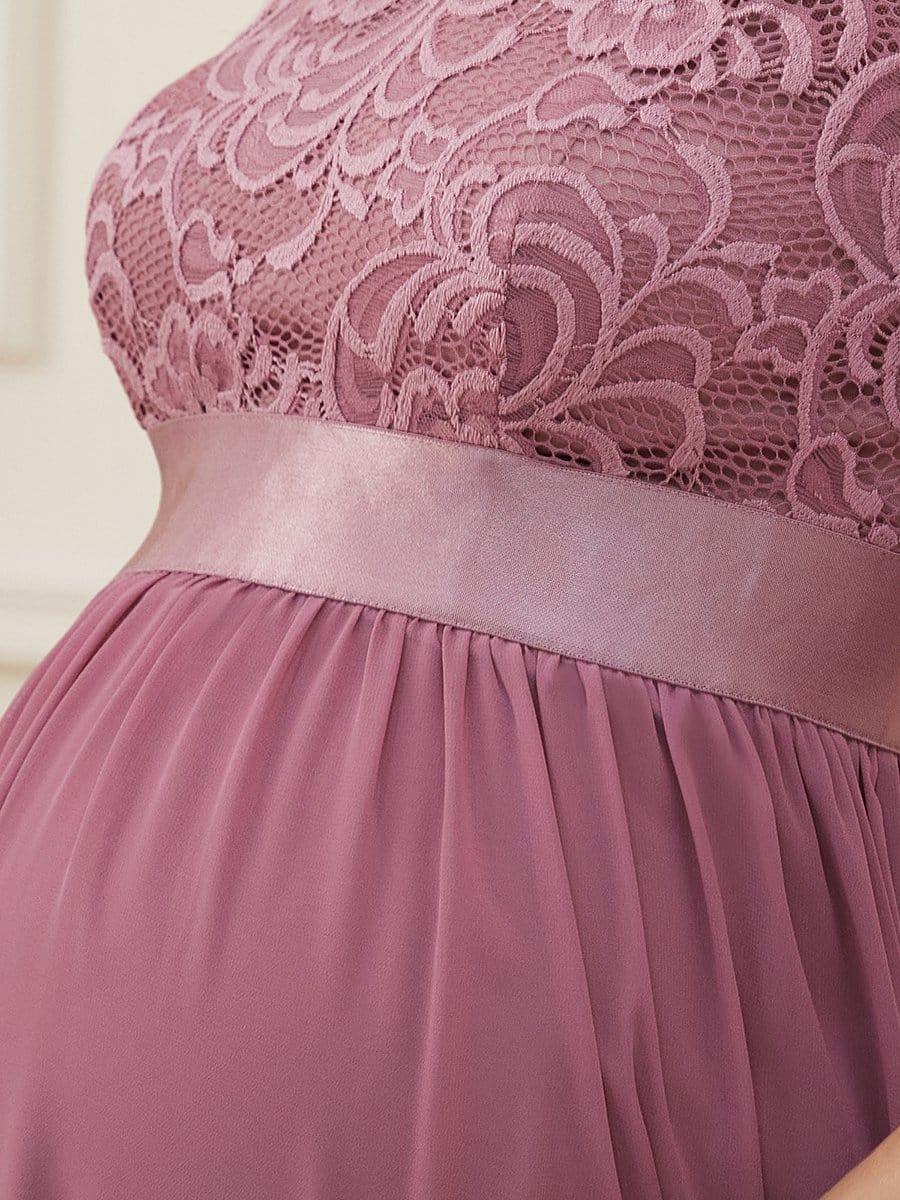 ever KALANI|Elegant 3/4 Sleeves Embroidered Maternity Wedding Guest Dress - Image 12