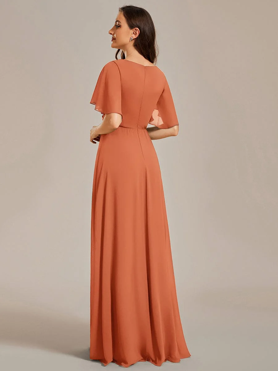 ever IVYROSE | Chiffon Applique Mother of the Bride Dress with Flutter Sleeves - Image 135
