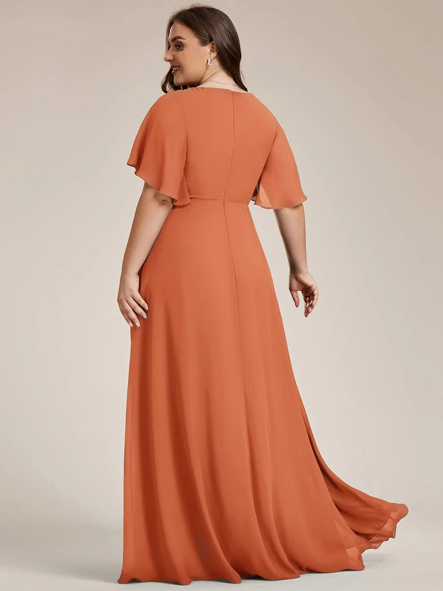 ever IVYROSE | Chiffon Applique Mother of the Bride Dress with Flutter Sleeves - Image 140