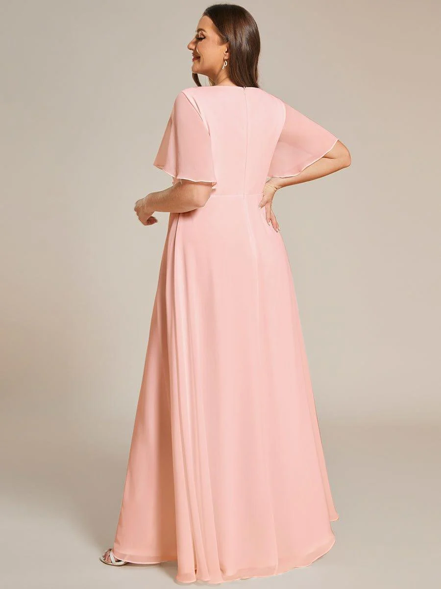 ever IVYROSE | Chiffon Applique Mother of the Bride Dress with Flutter Sleeves - Image 57
