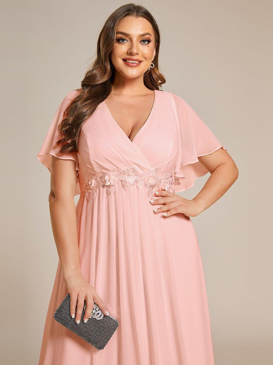 ever IVYROSE | Chiffon Applique Mother of the Bride Dress with Flutter Sleeves - Image 58