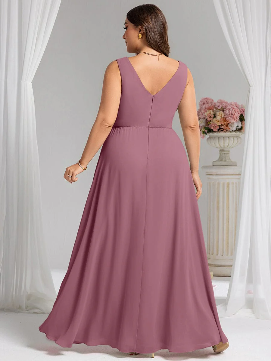 Elegant Side Slit Bridesmaid Dress - Image 29