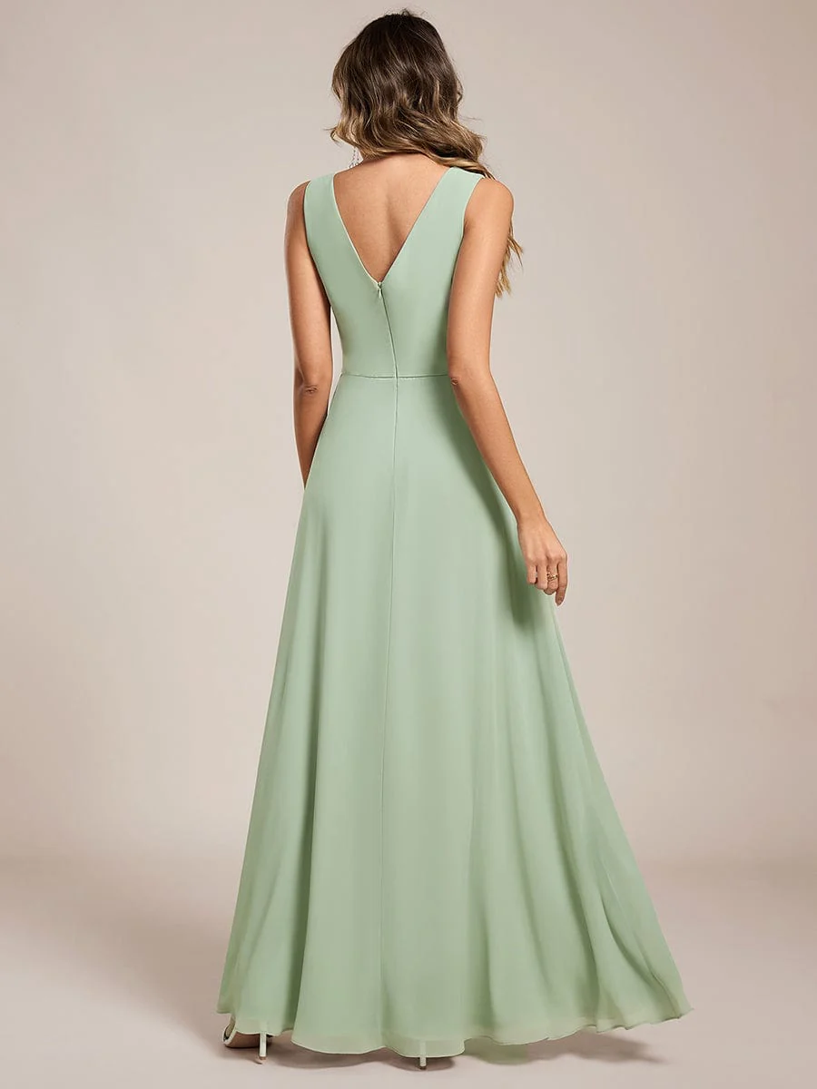 Elegant Side Slit Bridesmaid Dress - Image 4