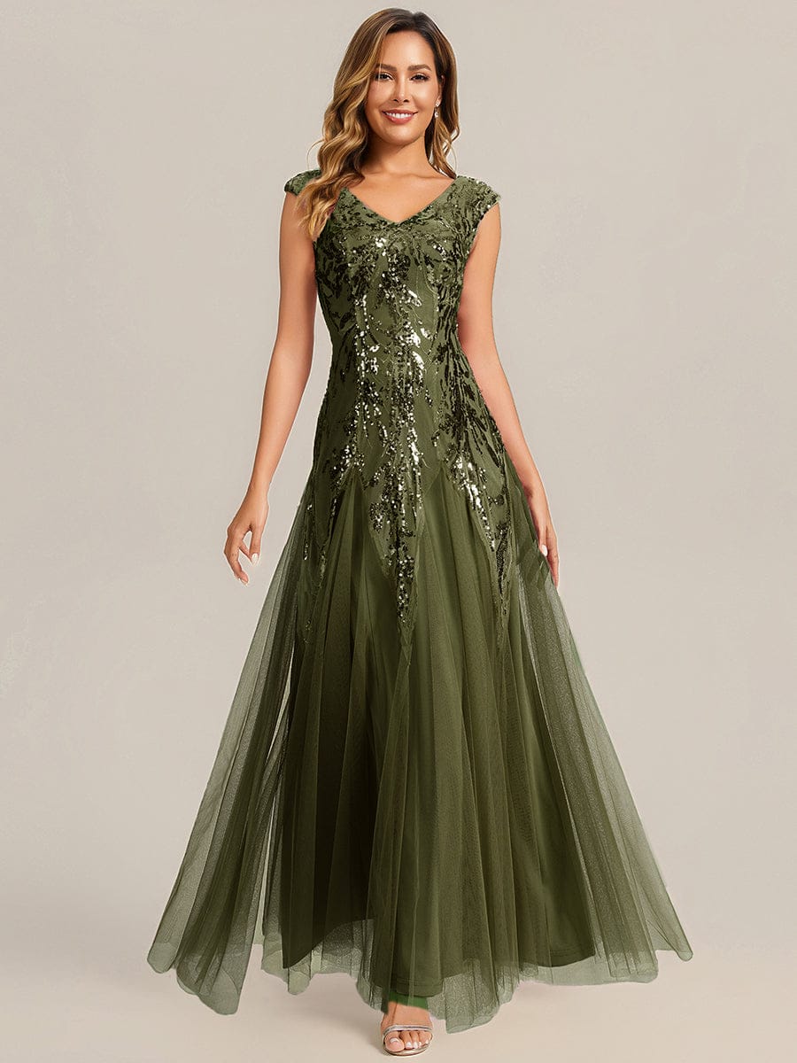 ever FREYA|Embroidered Sequin Cap Sleeve Dress - Image 11