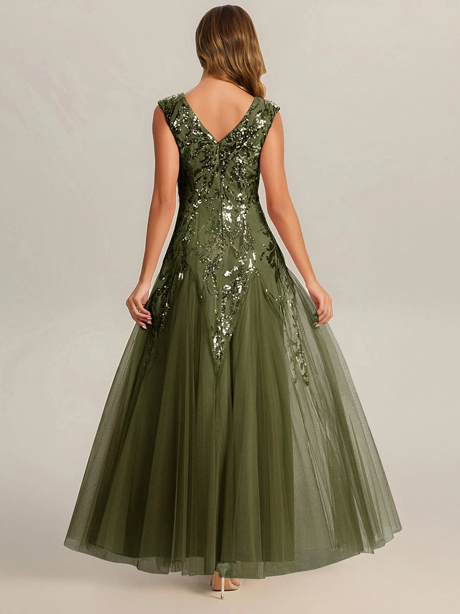 ever FREYA|Embroidered Sequin Cap Sleeve Dress - Image 12