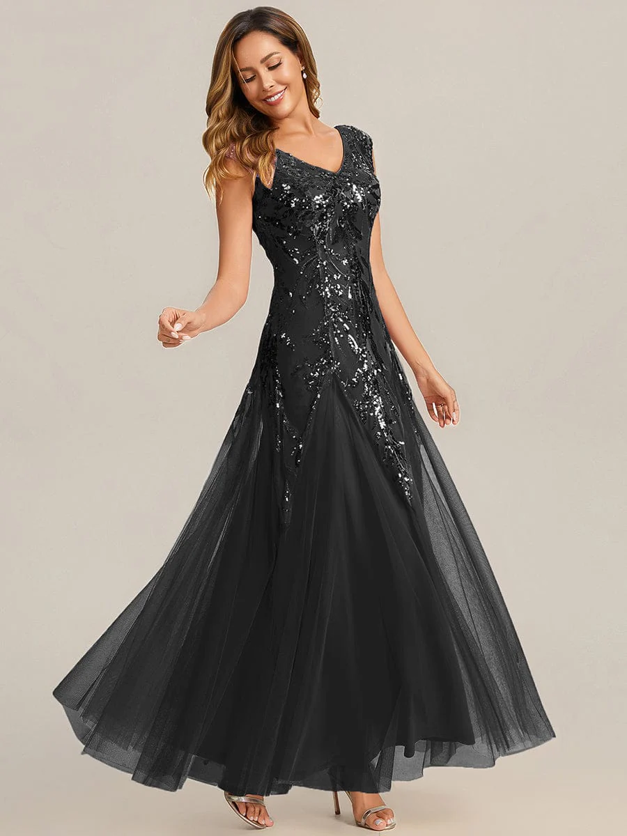 ever FREYA|Embroidered Sequin Cap Sleeve Dress - Image 15