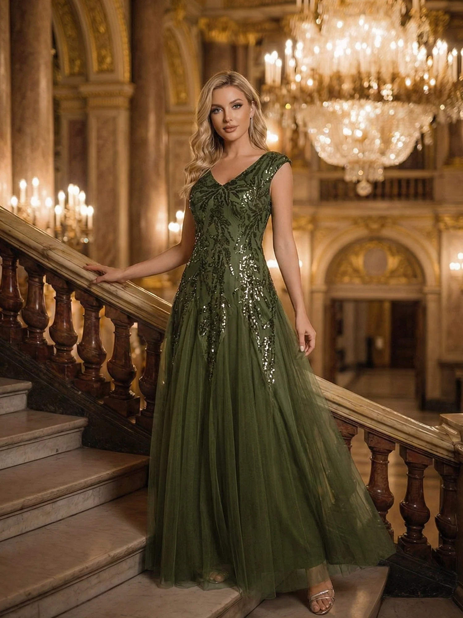 ever FREYA|Embroidered Sequin Cap Sleeve Dress - Image 35